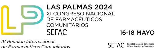 SEFAC 2024 - XI Congreso Nacional de Farmacéuticos Comunitarios. 16 al 18 mayo 2024. Las Palmas de Gran Canaria